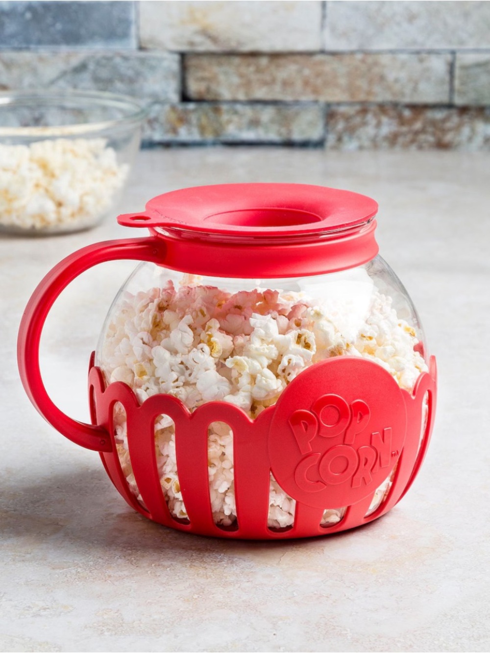 NEW Red Microwave Popcorn Maker Bowl In Box